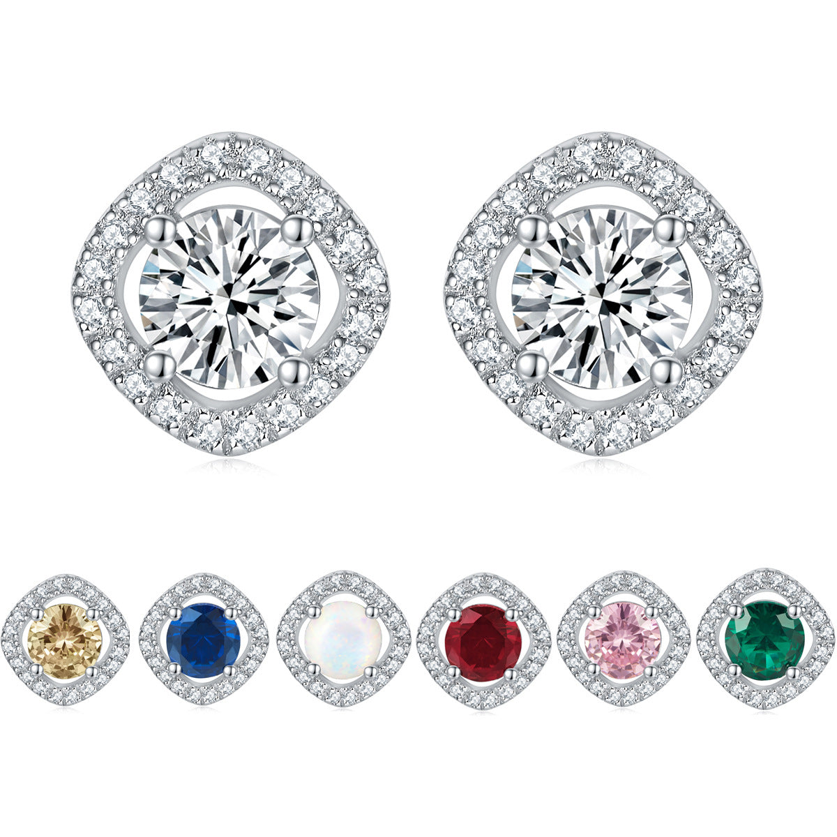 Damen Opal-Verlobungsring mit Zirkonia-Besatz Shop Nory