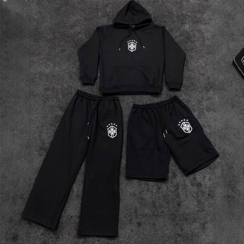 Damen weite Jogginghose mit elastischem Bund, Tunnelzug und gesticktem Emblem Shop Nory