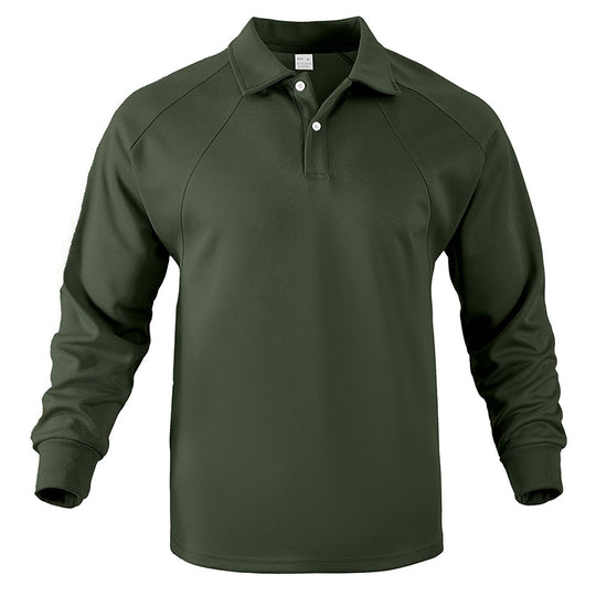 Herren Polo-Sweatshirt mit Raglanärmeln, Halbknopfleiste und Rippbündchen Shop Nory