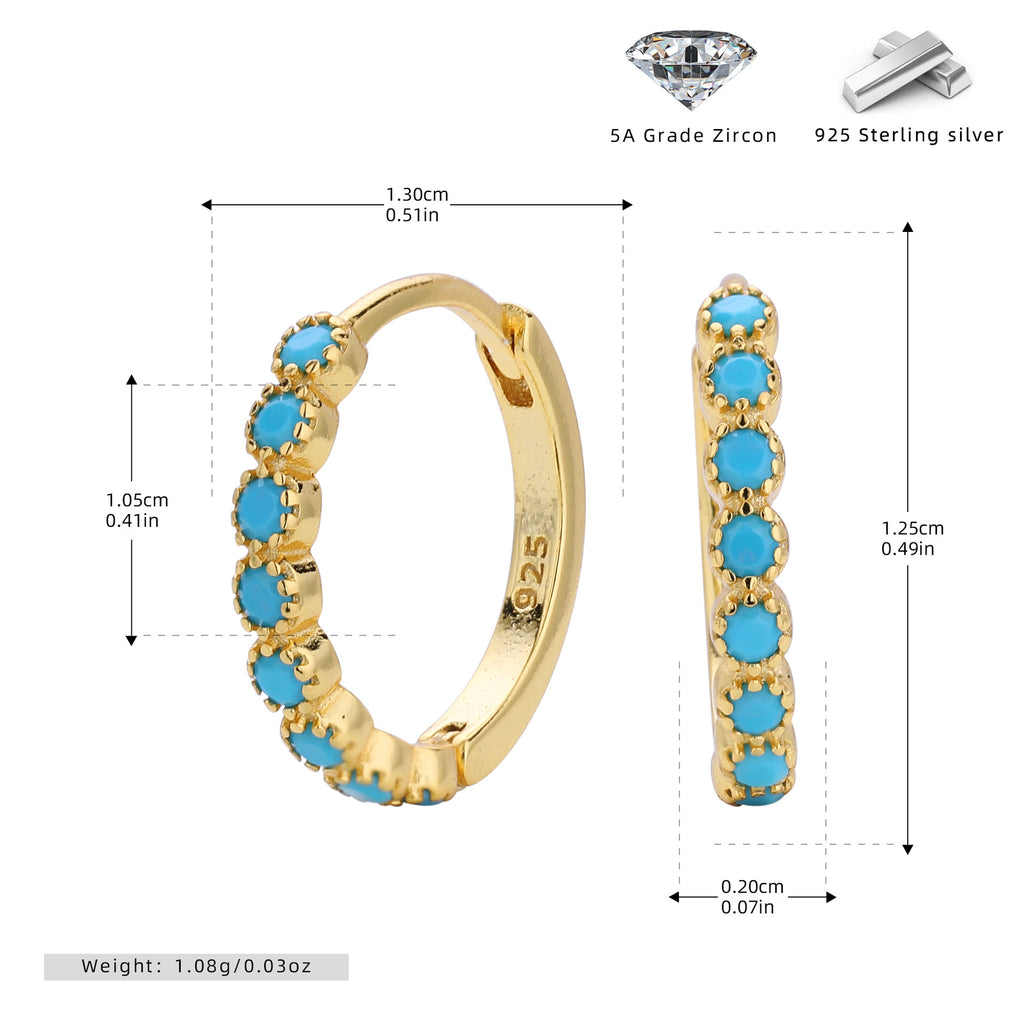 Damen Creolen mit funkelnden Zirkon-Akzenten und hochwertigem 925 Sterling Silber Shop Nory