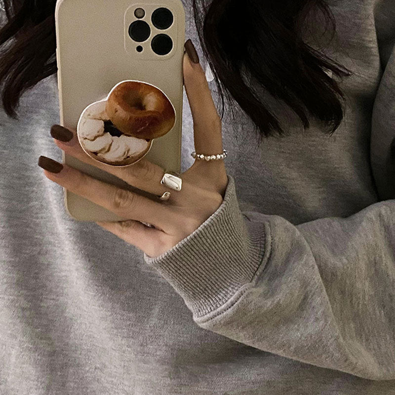 Damen Offener Ring mit modernem geometrischem Design und strukturierter Oberfläche Shop Nory