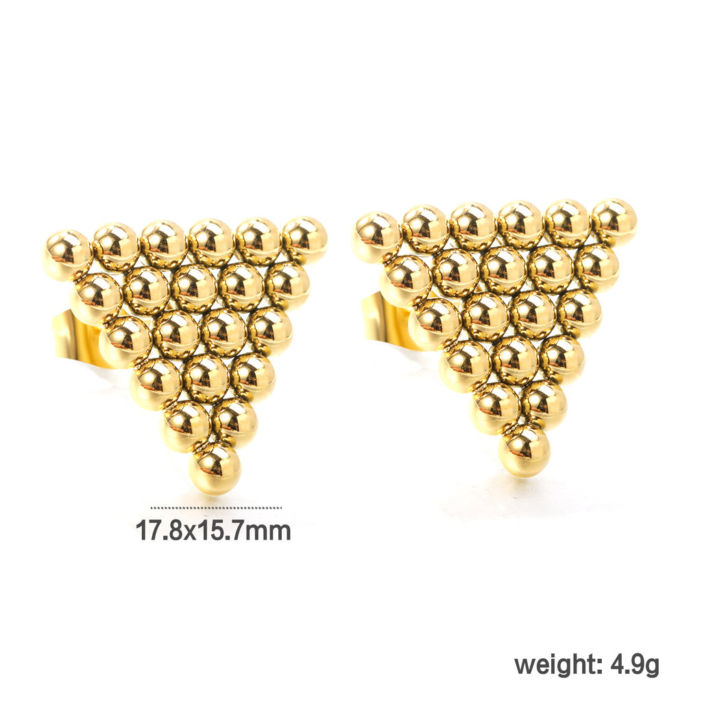 Damen moderne geschwungene Edelstahl-Ohrstecker Shop Nory