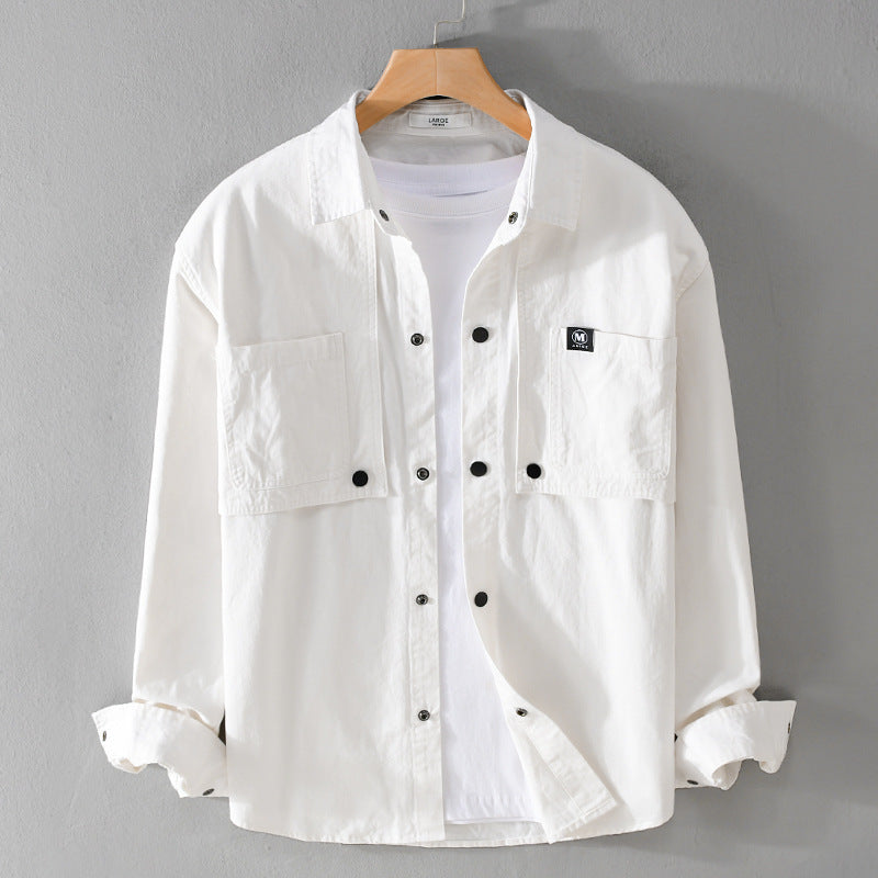 Herren Baumwoll-Overshirt mit Druckknopfleiste, Doppel-Brusttaschen und relaxed Fit Shop Nory