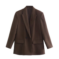 Locker geschnittener Blazer, Kaffee
