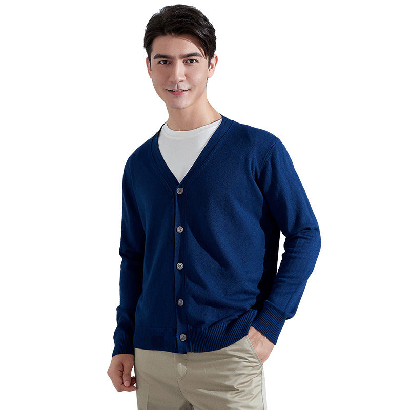 Herren Leichter Feinstrick-Cardigan mit V‑Ausschnitt und Business‑Silhouette Shop Nory
