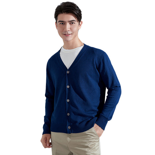 Herren Leichter Feinstrick-Cardigan mit V‑Ausschnitt und Business‑Silhouette Shop Nory