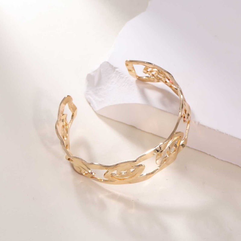 Damen Offener Armreif im modernen Bambusdesign Shop Nory