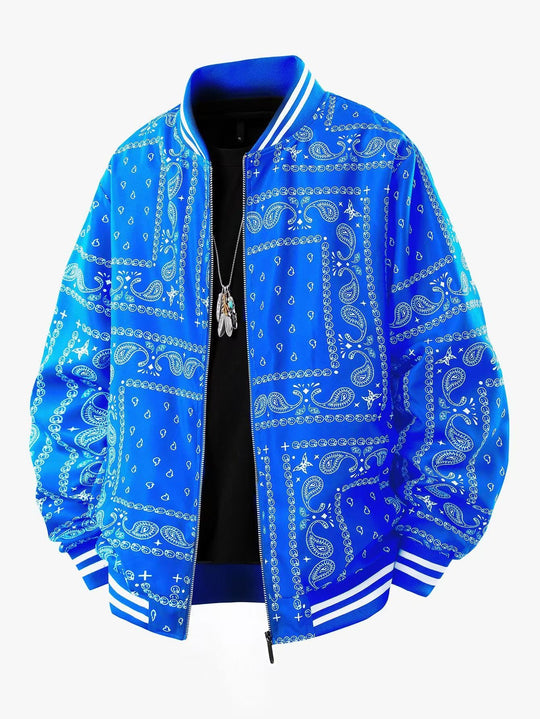 Herren Coole Bomberjacke mit Paisleymuster Shop Nory