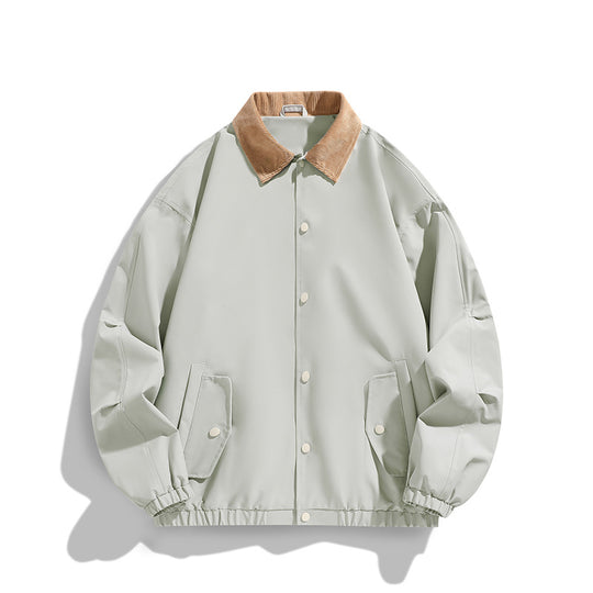 Herren Oversized Blouson mit Cordkragen, Druckknopfverschluss und Pattentaschen Shop Nory