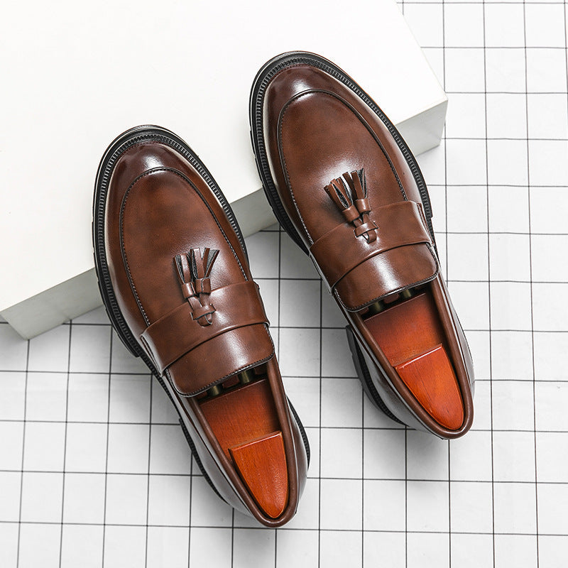 Damen elegante Loafers mit Quasten und hochwertigem Leder