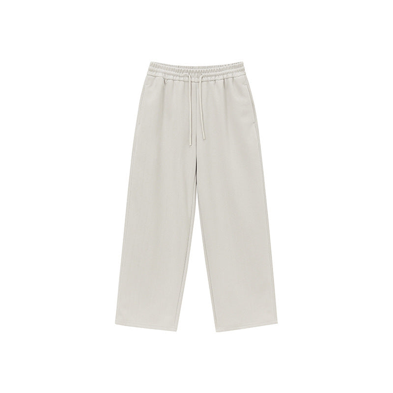Unisex Relaxed-Fit Loungehose mit hohem Elastikbund, Kordelzug und geradem Bein Shop Nory