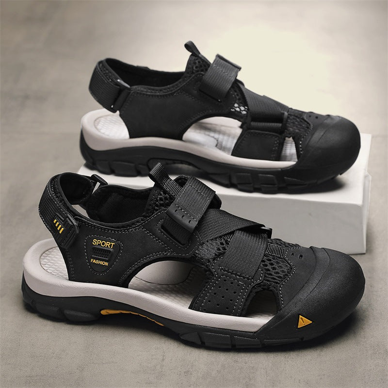 Herren Sportliche Outdoor-Sandalen mit verstellbarem Riemen und rutschfester Sohle