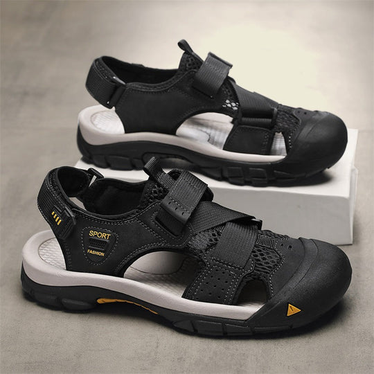 Herren Sportliche Outdoor-Sandalen mit verstellbarem Riemen und rutschfester Sohle