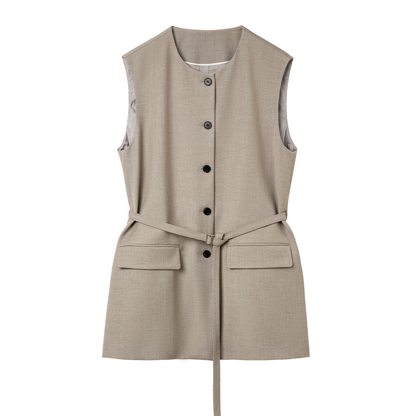 Damen Hochtaillierte weite Anzughose mit Bundfalten Shop Nory