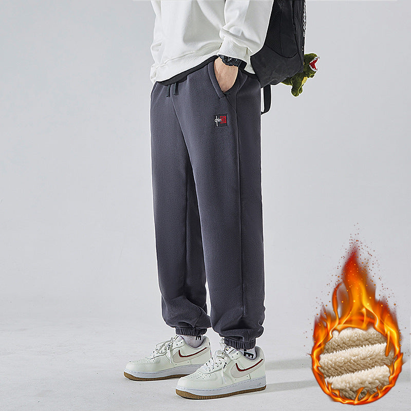 Herren Gefütterte Sweatpants mit Sherpa‑Innenfutter und elastischen Bündchen Shop Nory