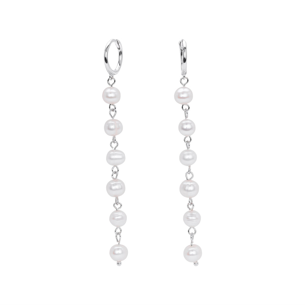 Damen Ohrhänger mit schimmernden Perlen und hochwertigem 925 Sterling Silber Shop Nory