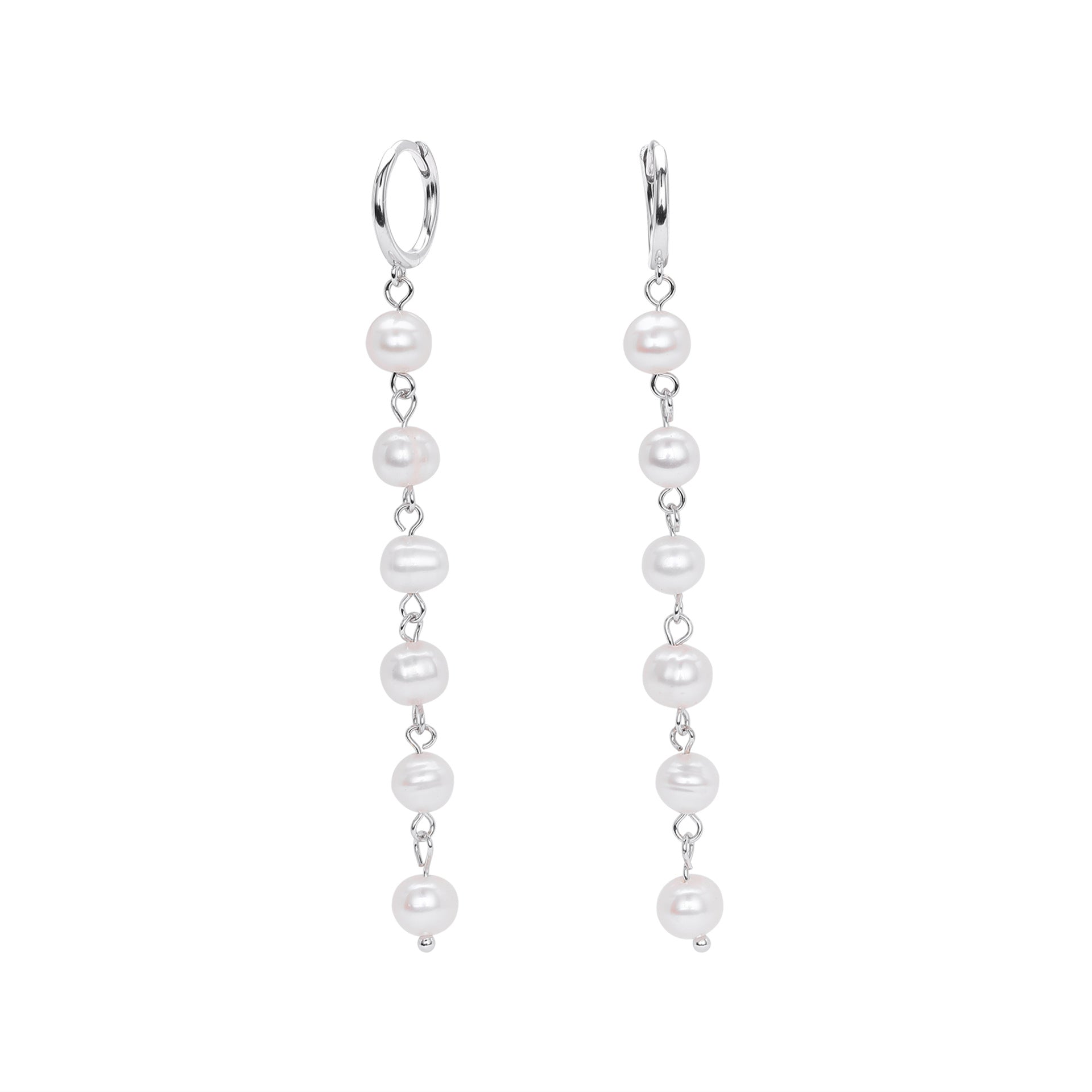 Damen Ohrhänger mit schimmernden Perlen und hochwertigem 925 Sterling Silber Shop Nory