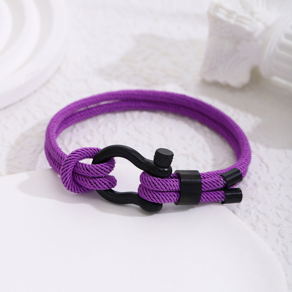 Herrenarmband aus geflochtenem Paracord mit stylischem Metallverschluss Shop Nory