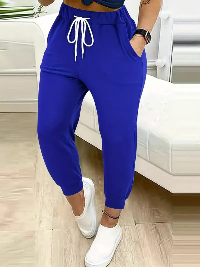 Damen Lässige Jogginghose mit Kordelzug, elastischem Komfortbund und schmalem Bündchen Shop Nory