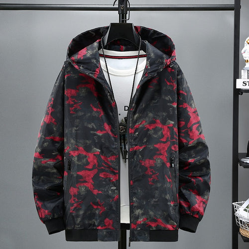 Herren Modische Kapuzenjacke mit Camouflage-Muster Shop Nory