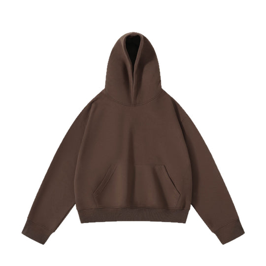 Unisex schwerer Oversize-Kapuzenpullover mit doppellagiger Kapuze Kängurutasche und breitem Rippbund Shop Nory