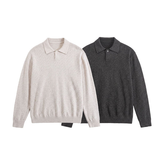 Herren Strick-Poloshirt mit strukturiertem Garn und relaxed Fit Shop Nory