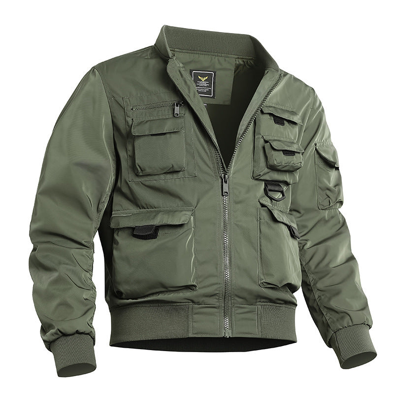Herren Taktische Bomberjacke im Field‑Look mit modularen Außenfächern und elastischem Saum Shop Nory