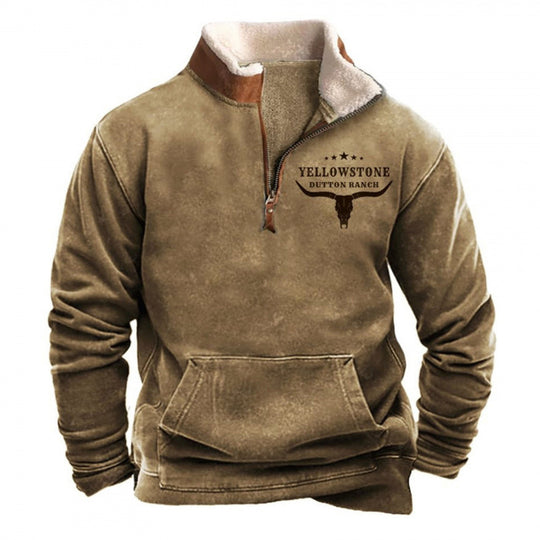 Herren Wärmender Fleece-Pullover mit Stehkragen Shop Nory
