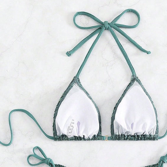 Damen Triangel-Bikini mit raffinierten BindShopnoryändern Shopnory