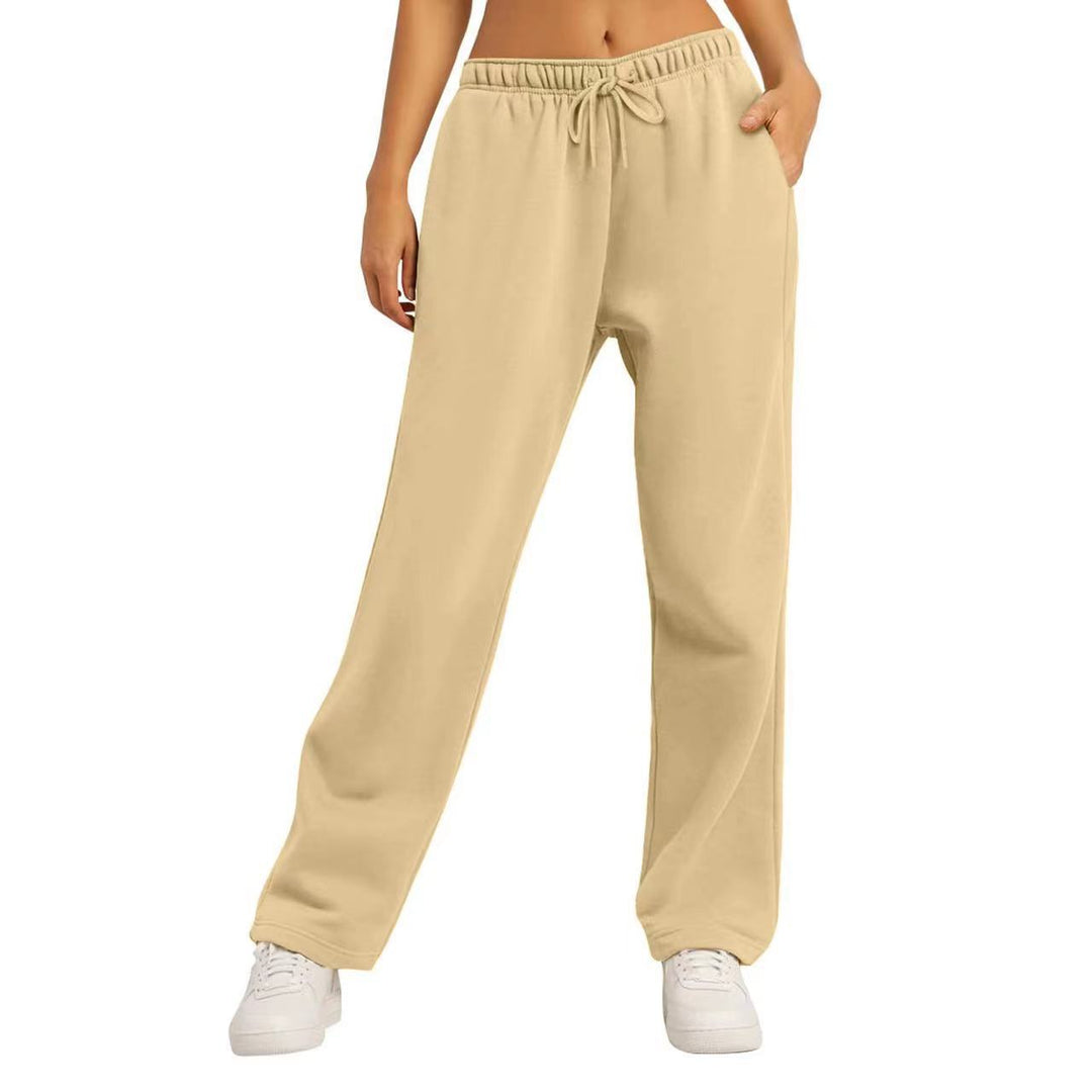 Damen nan weite High‑Waist Loungewear‑Jogginghose mit elastischem Bund Kordelzug und Seitentaschen Shop Nory