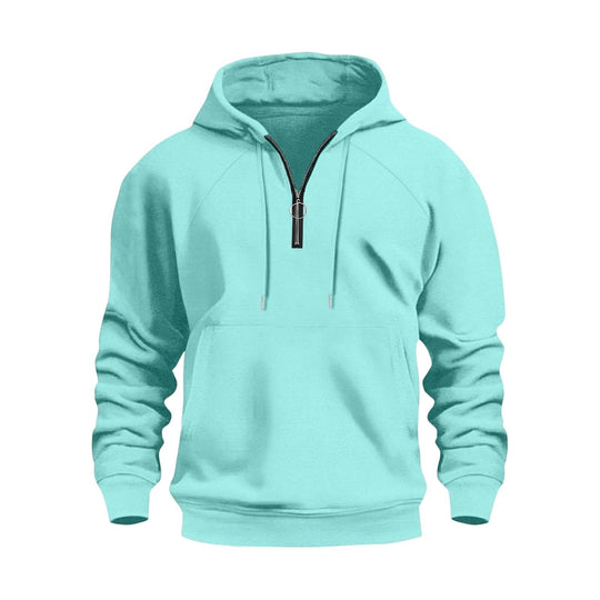 Herren funktionale Kapuzenpullover mit halbem Reißverschluss