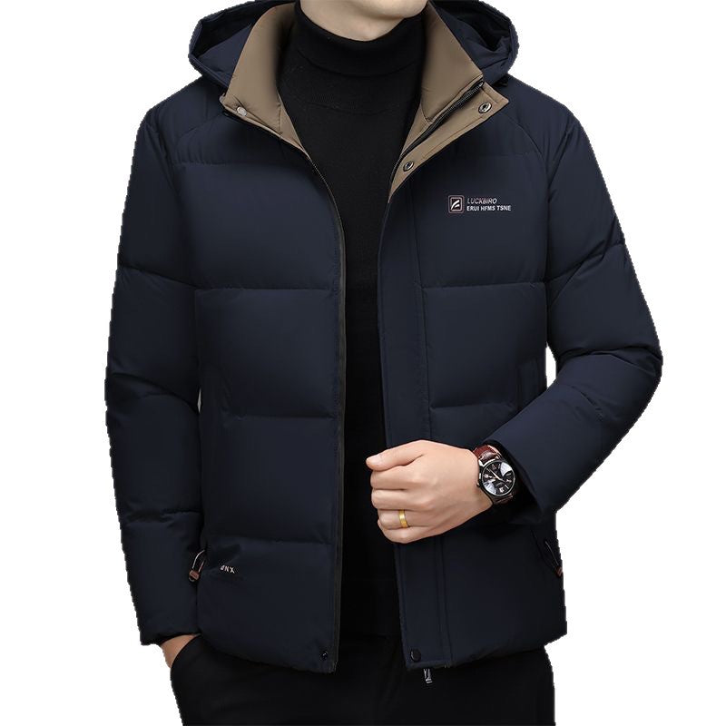 Herren Wattierte Stehkragenjacke mit wasserabweisender Oberfläche und Reißverschlusstaschen Shop Nory