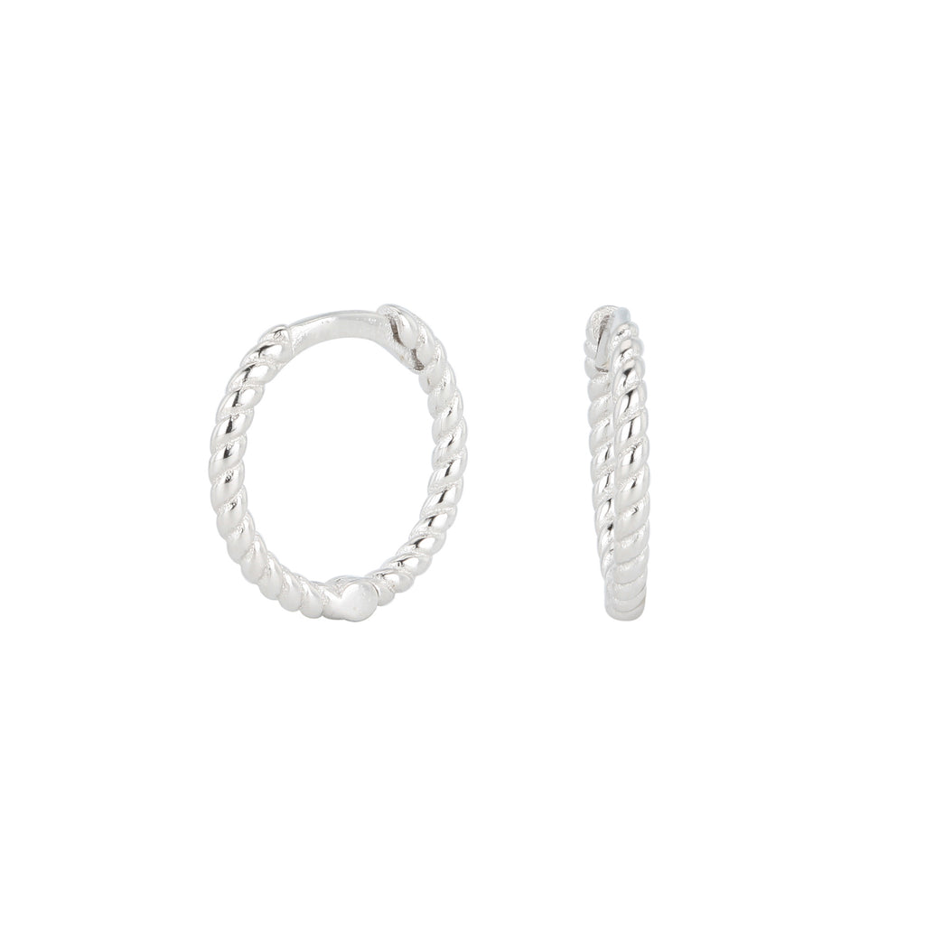 Damen Creolen mit gedrehtem Design aus 925 Sterlingsilber Shop Nory