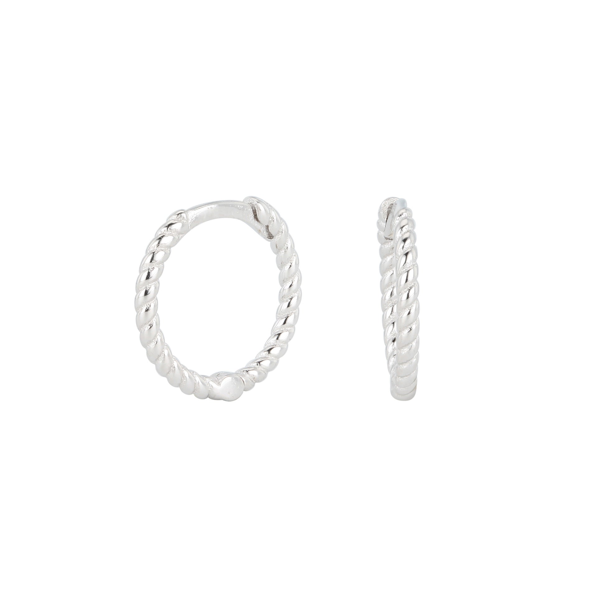 Damen Creolen mit gedrehtem Design aus 925 Sterlingsilber Shop Nory