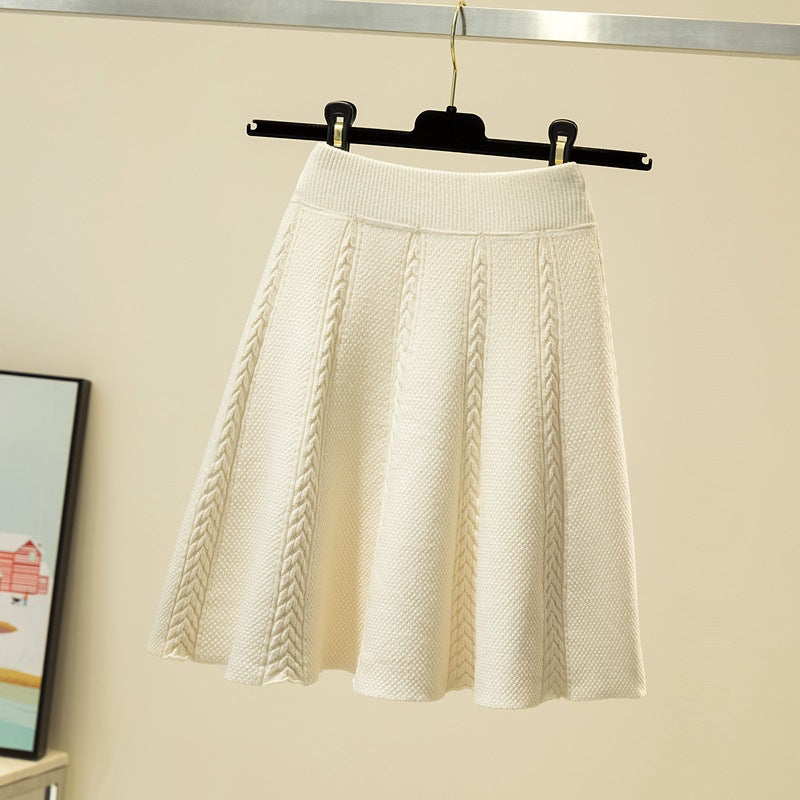 Damen Eleganter, plissierter Maxirock aus hochwertigem Strick Shop Nory