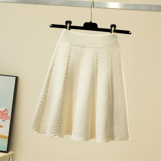Damen Eleganter, plissierter Maxirock aus hochwertigem Strick Shop Nory