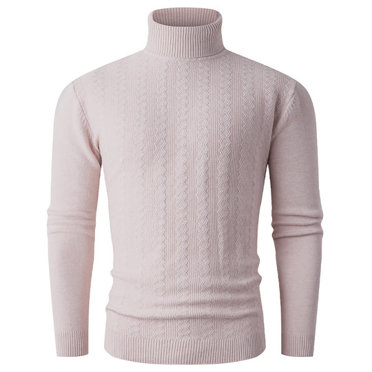Herren Rollkragenpullover aus Feinstrick mit Zopfmuster und schmaler Silhouette Shop Nory