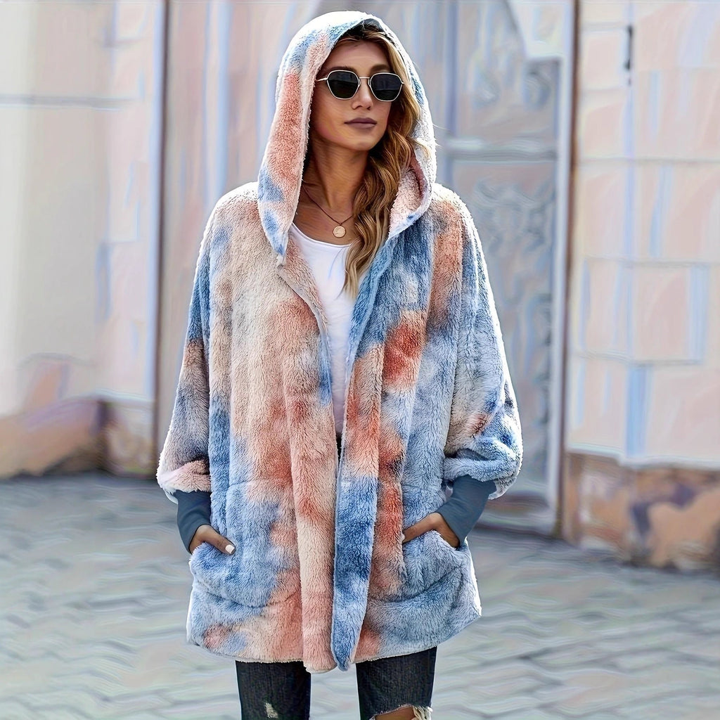Damen Kapuzenjacke aus kuscheligem Teddyfell