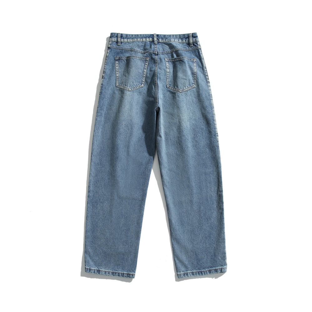 Damen High‑Waist Jeanshose mit Bundfalten, weitem Bein und Vintage‑Waschung Shop Nory