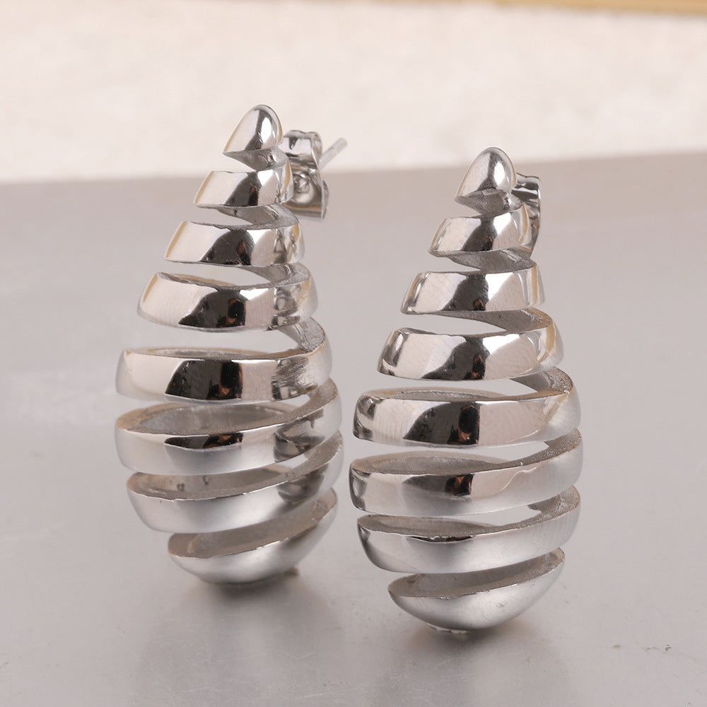 Damen Ohrhänger im modernen Spiraldesign Shop Nory