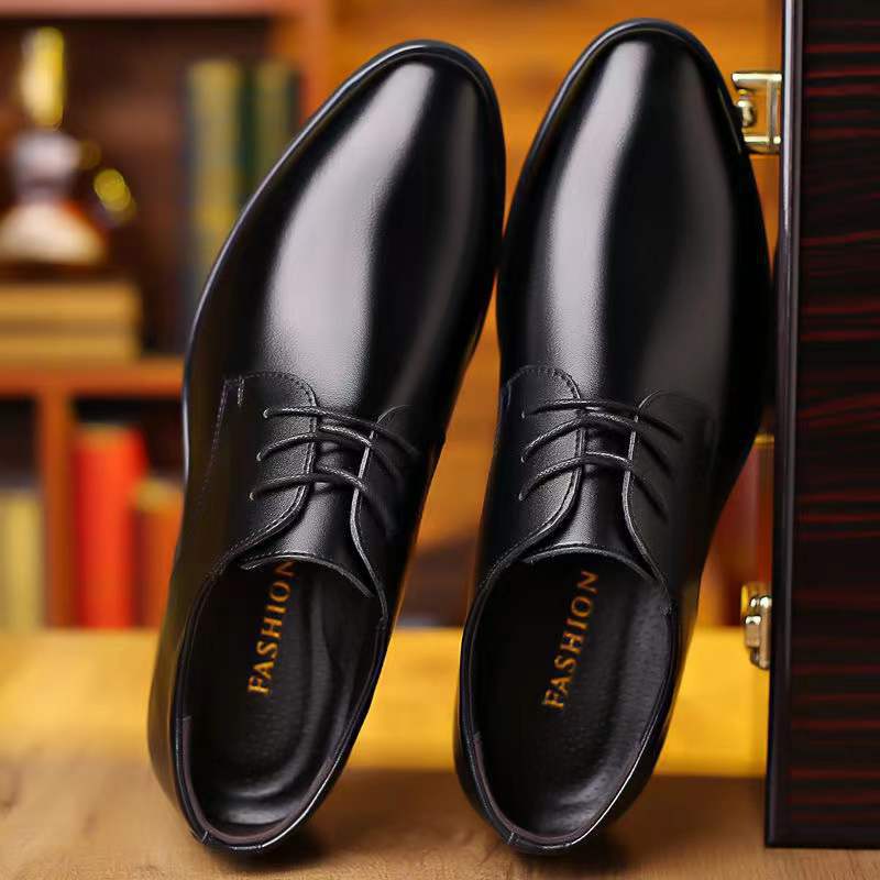 Herren Elegante Leder Schnürschuhe mit rutschfester Sohle und atmungsaktivem Innenfutter