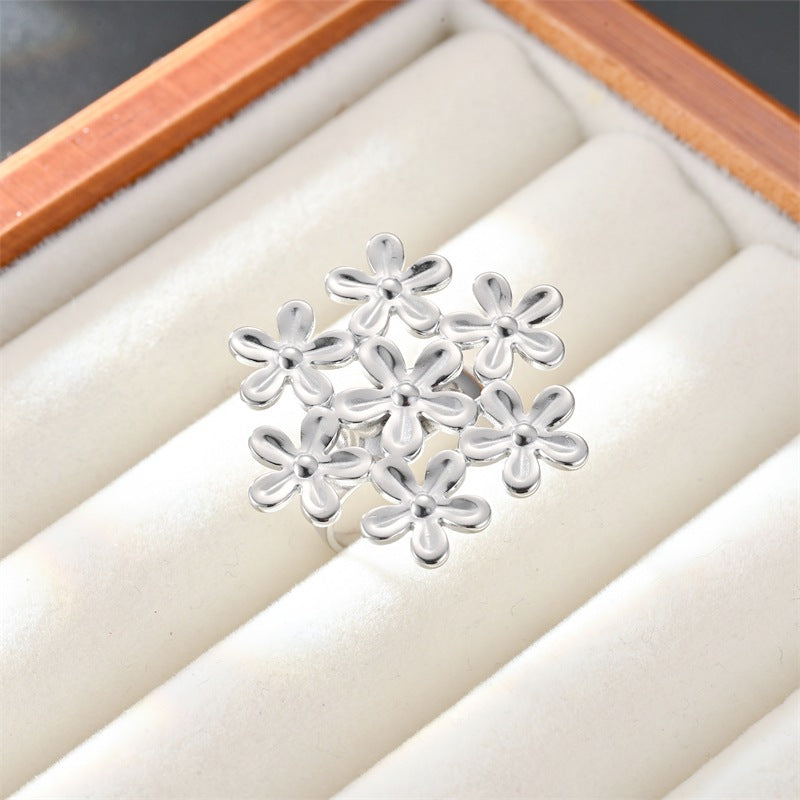 Damen Ring mit kunstvollem Blumenmuster und elegantem Design Shop Nory