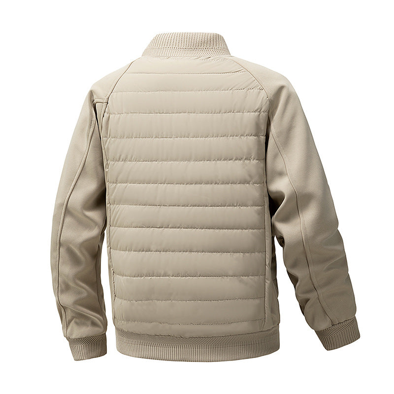 Herren Leichte Hybrid-Bomberjacke mit gesteppter Front Raglanärmeln und Rippbündchen Shop Nory