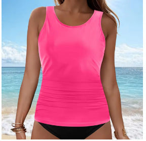 Damen Tankini-Oberteil mit Raffung
