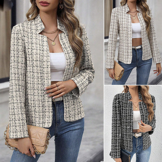 Damen Modische Tweedjacke