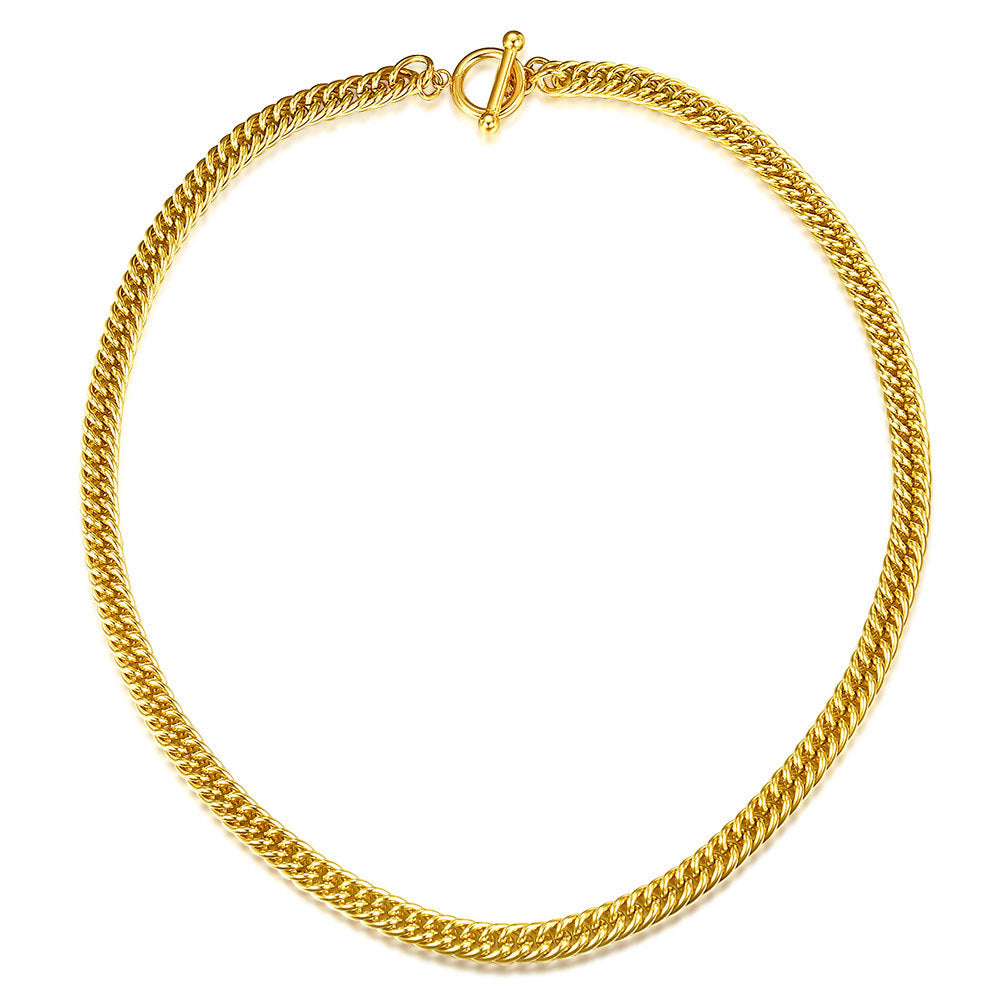 Damen Gliederkette aus hochwertigem Edelstahl mit sicherem Karabinerverschluss Shop Nory