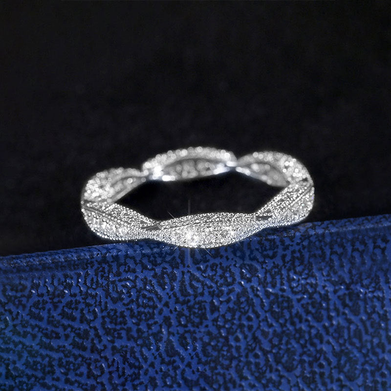 Damen Glamouröser Zirkonia Ring mit kunstvollem Muster Shop Nory