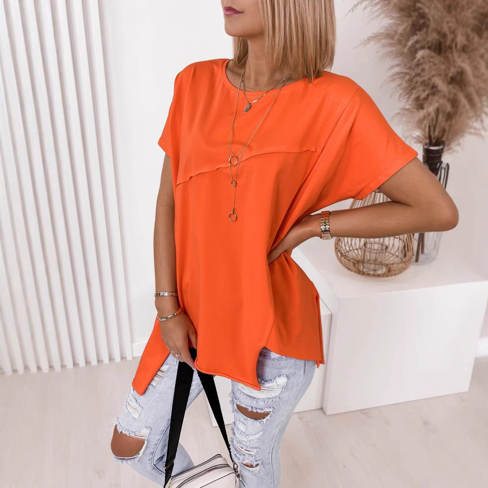 Damen asymmetrisches Oberteil mit eleganter Drapierung Shopnory