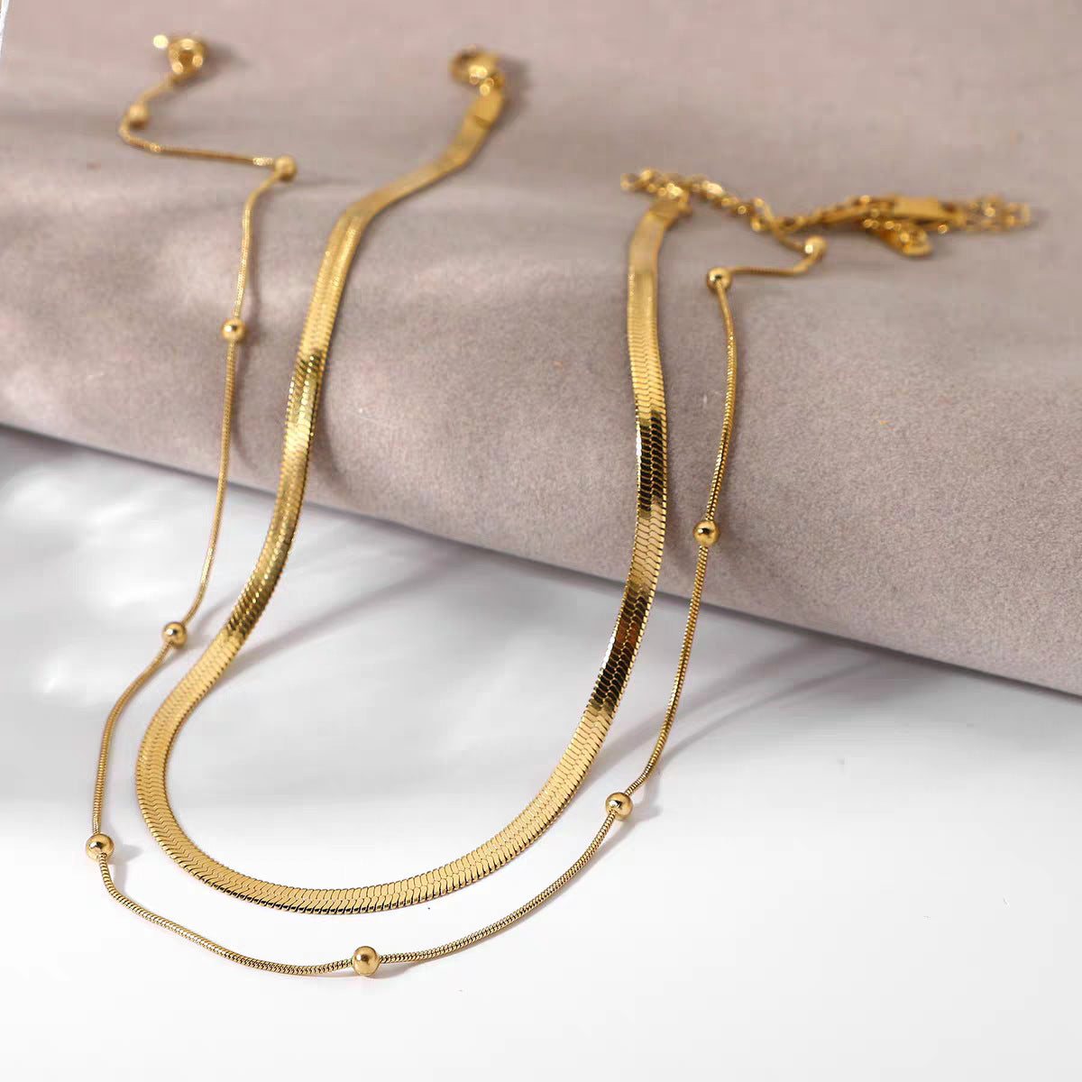 Frauen Geschichtete Gold Halskette Shop Nory