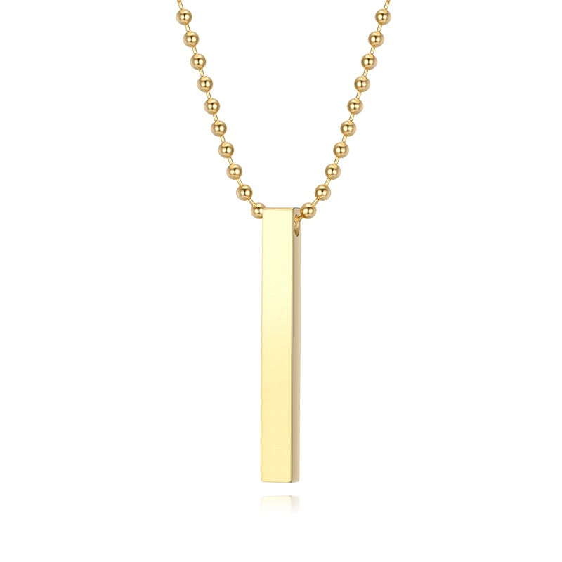 Damen Minimalistische Halskette mit rechteckigem Anhänger Shop Nory